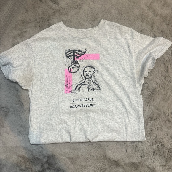 Gray Graphic  T-Shirt - Picture 1 of 3